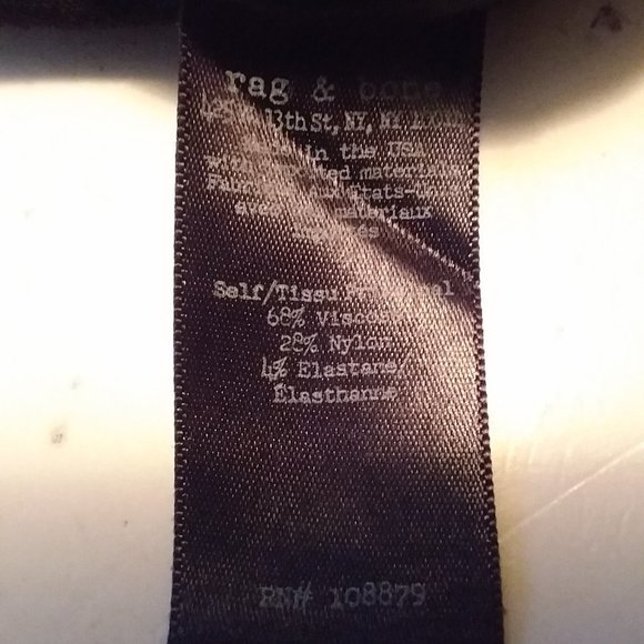 Rag & Bone Women's 6 Black Polly Crop Pants Stretch Ankle Length - Picture 7 of 7